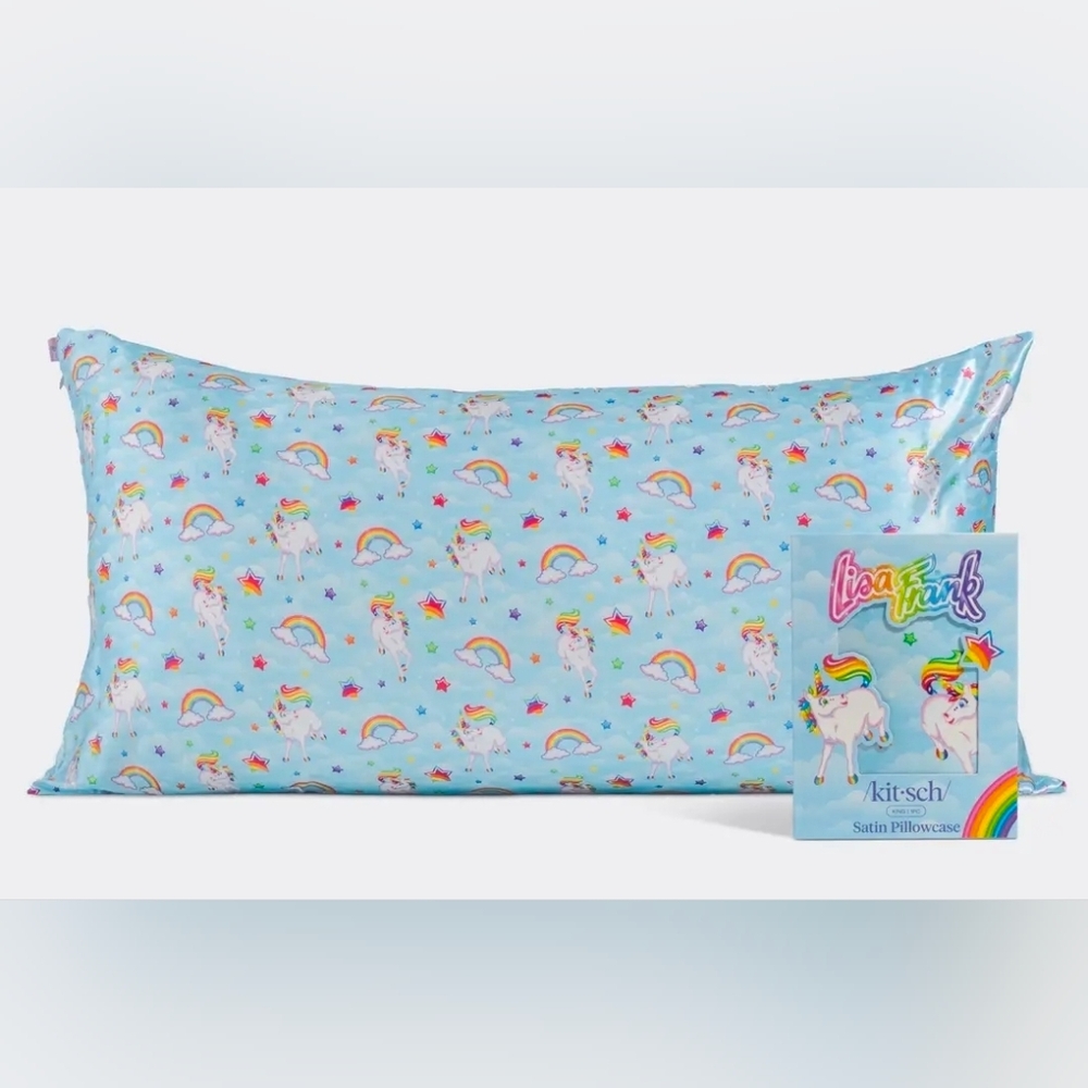Lisa Frank X Kitsch King Size Satin Pillow Case " Markie" 36x19x NIB